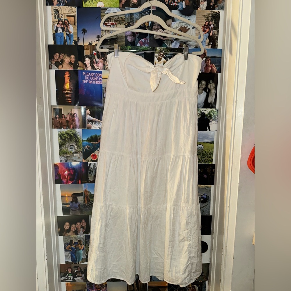 white midi dress